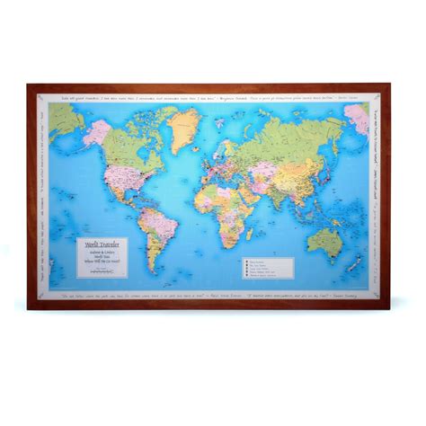 Framed and Personalized World Travel Maps with .